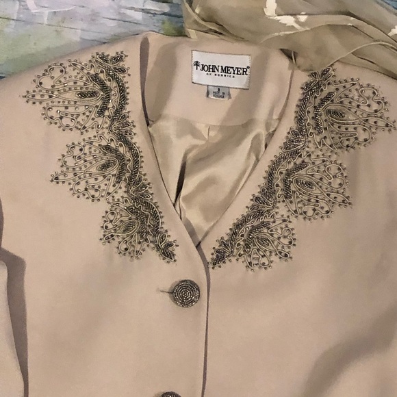 John Meyer Dress Coat w/ Matching Scarf - Picture 5 of 7